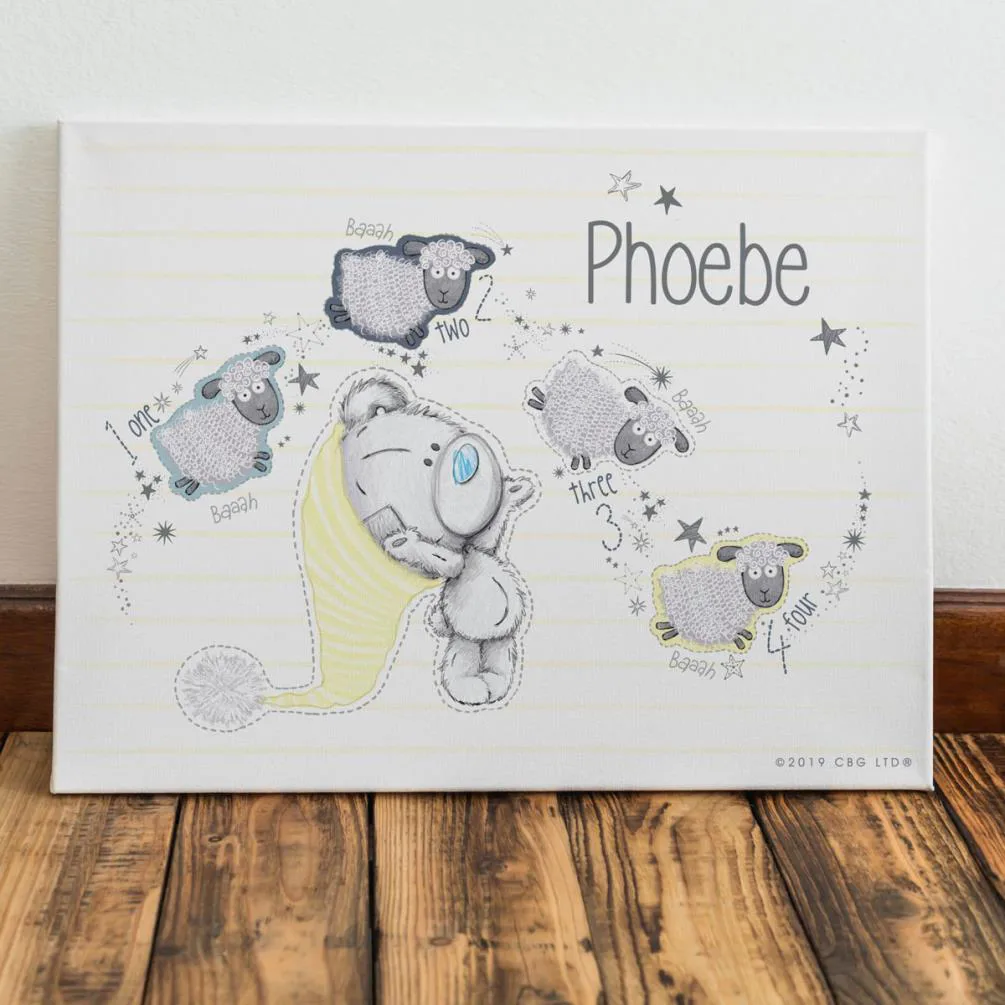 Personalised Tiny Tatty Teddy Counting Sheep Canvas Extra Image 1