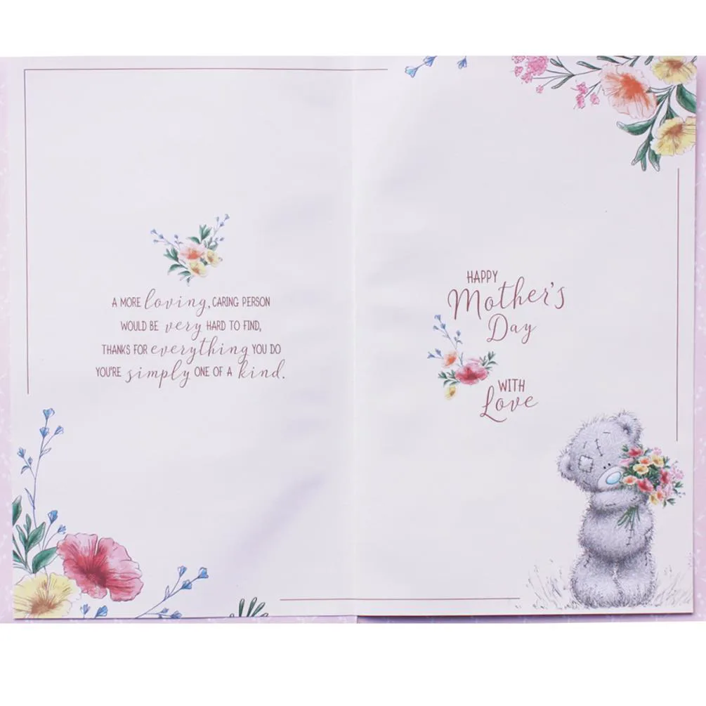 Mum Flowers On Bench Handmade Me to You Bear Mother's Day Card Extra Image 1