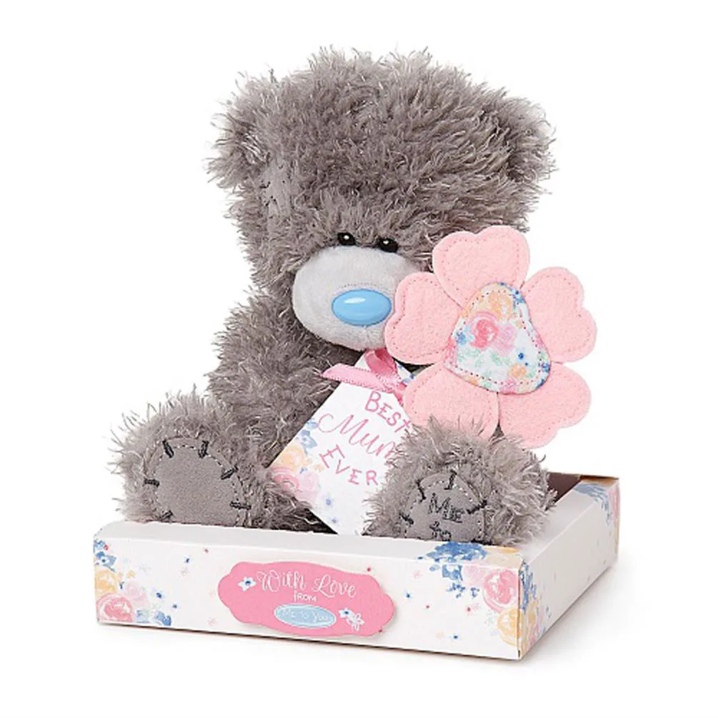 7" Holding Best Mum Flower Me to You Bear Extra Image 1