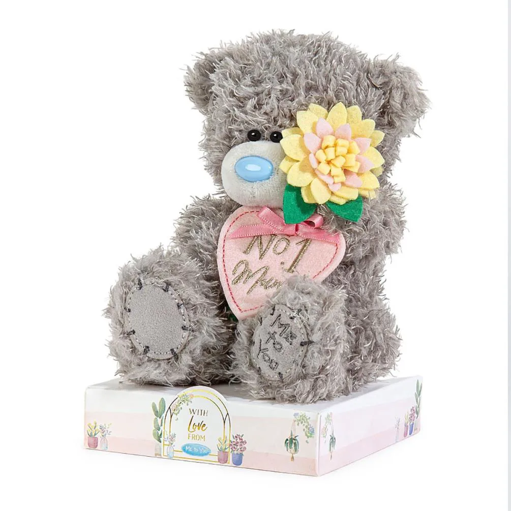 7"  No.1 Mum Heart & Flowers Me to You Bear Extra Image 1