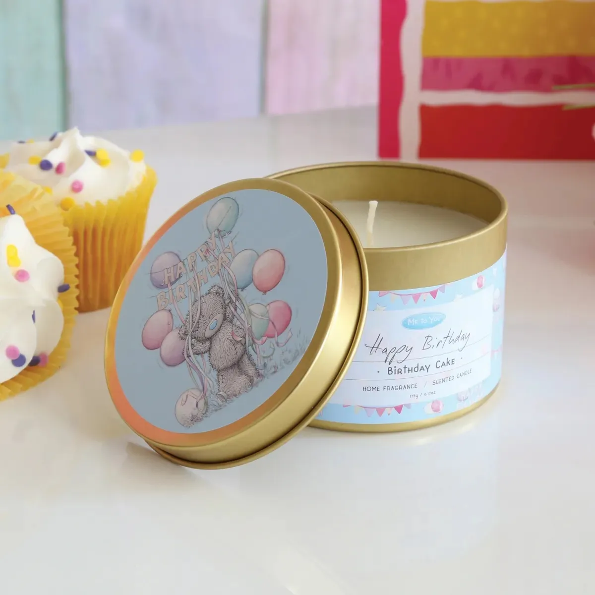 Happy Birthday Me to You Bear Tin Candle Extra Image 1