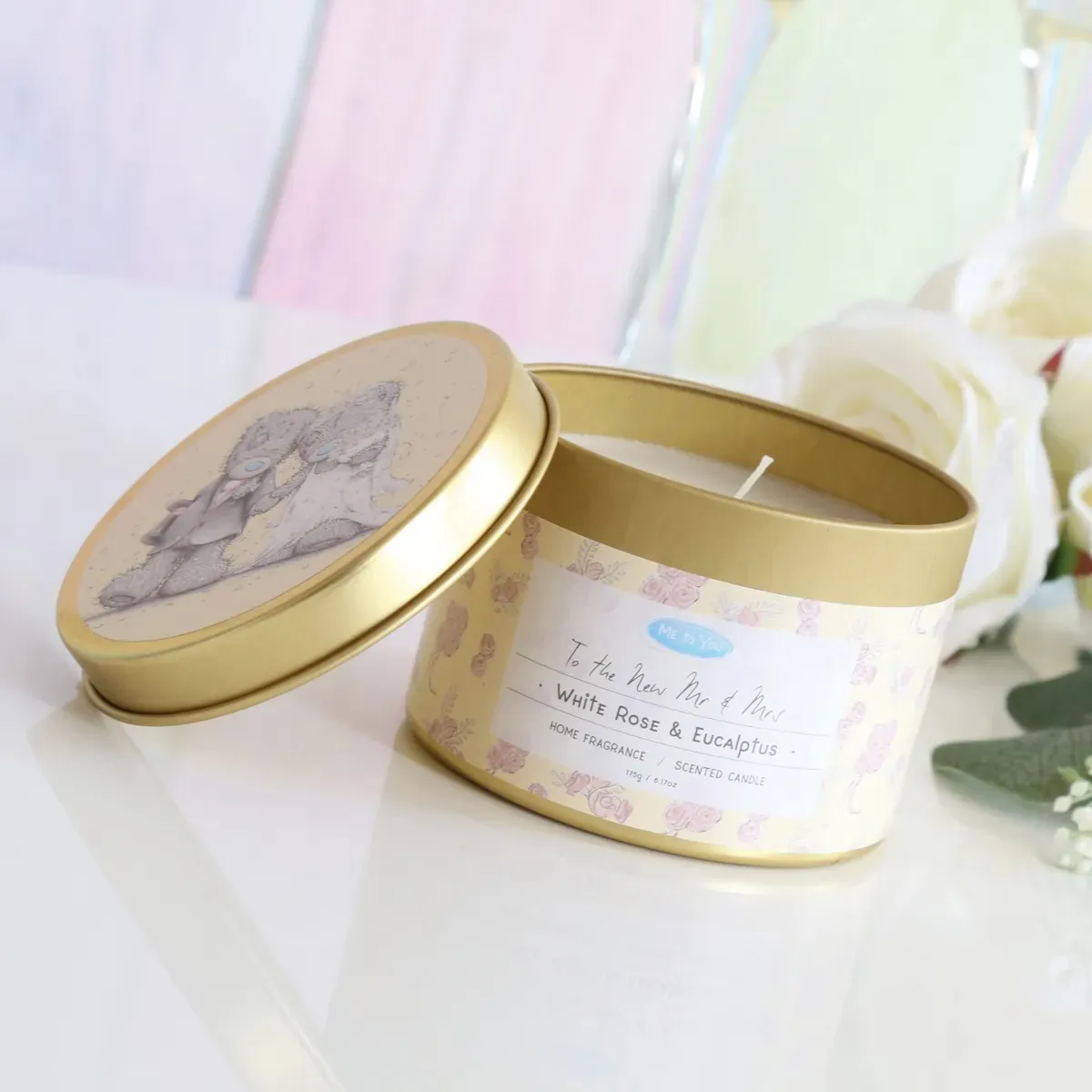 The New Mr & Mrs Me to You Bear Wedding Tin Candle Extra Image 1