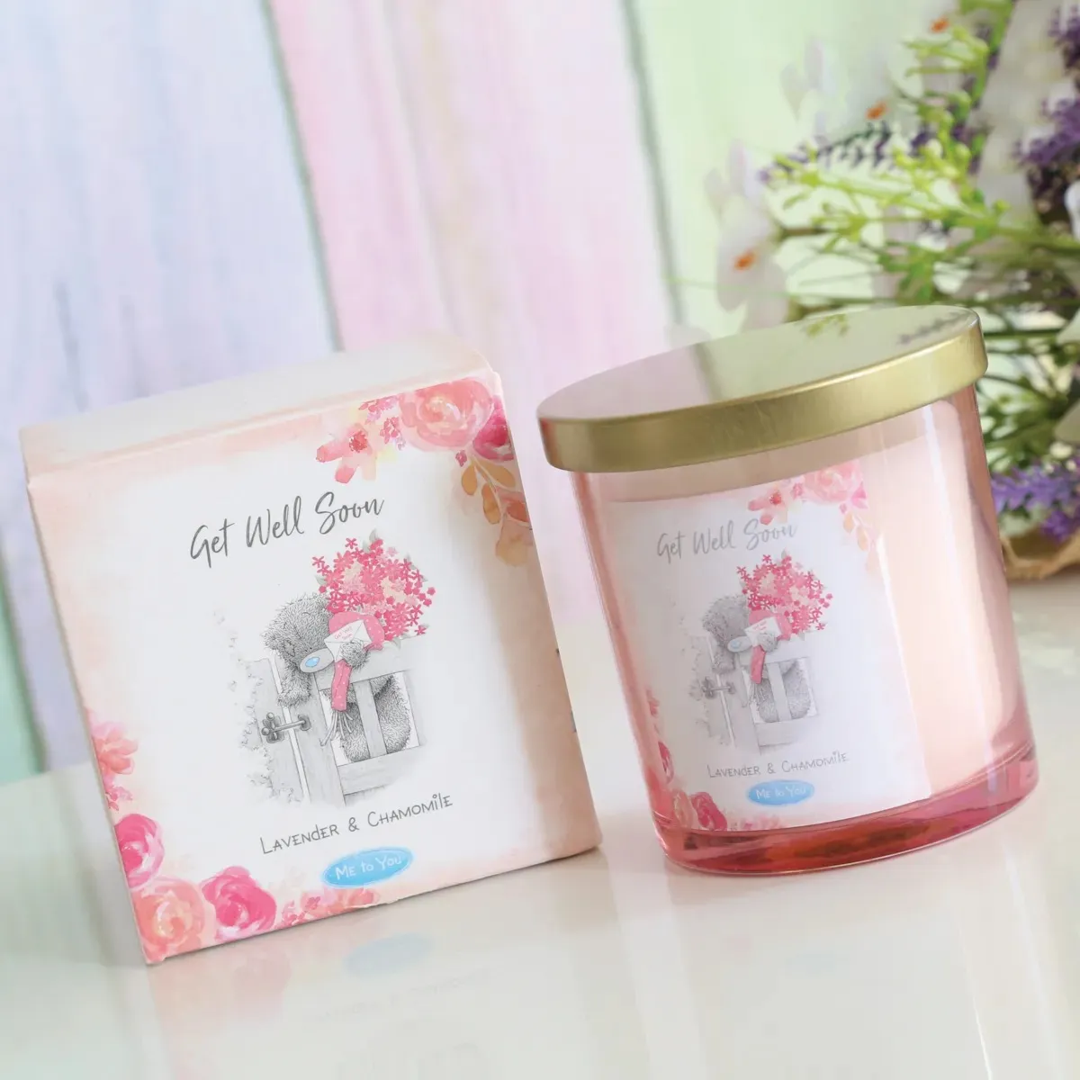Get Well Soon Me to You Bear Boxed Glass Candle Extra Image 2