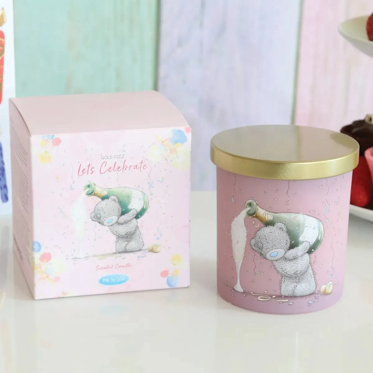 Let’s Celebrate Me to You Bear Boxed Glass Candle Extra Image 2