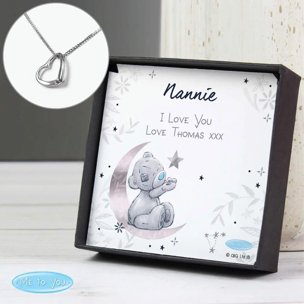 Personalised Moon & Stars Me to You Silver Tone Necklace Extra Image 3