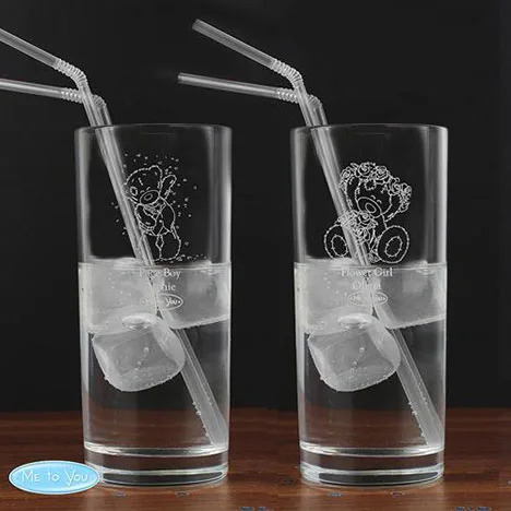 Personalised Me to You Engraved Wedding Boy Hi Ball Glass Extra Image 3