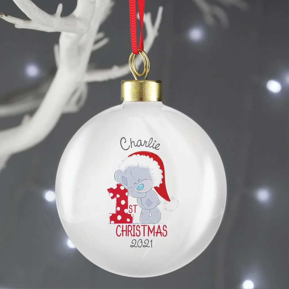 Personalised Tiny Tatty Teddy My 1st Christmas Bauble Extra Image 2