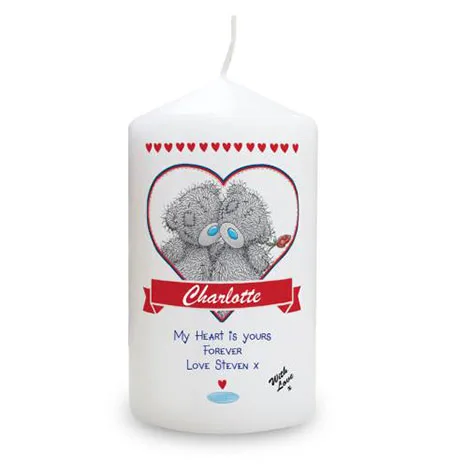 Personalised Me to You Bear Love Heart Couple Candle Extra Image 1