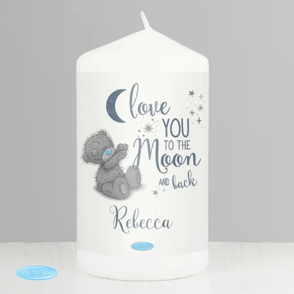 Personalised Love You to the Moon & Back Me to You Pillar Candle Extra Image 1