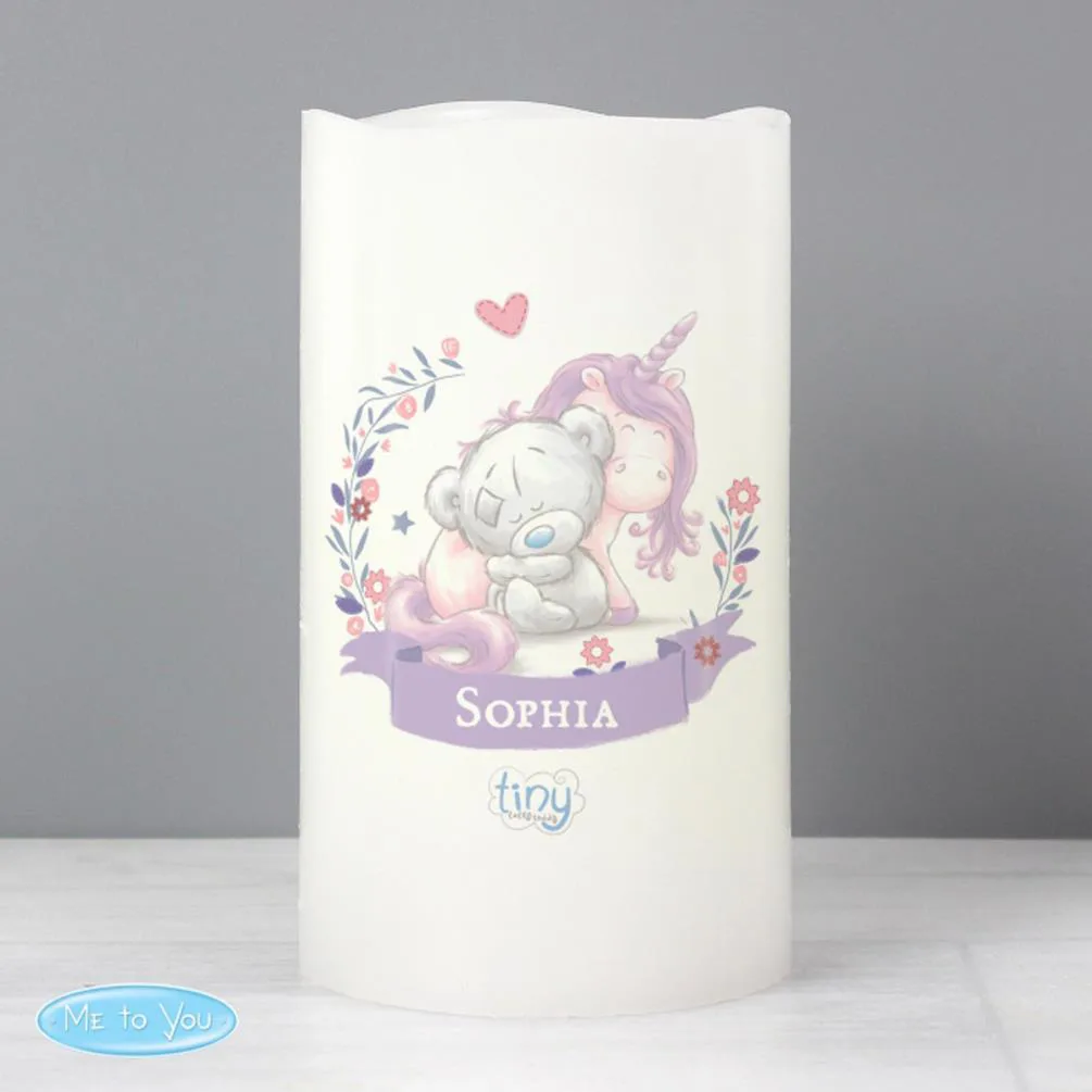 Personalised Tiny Tatty Teddy Unicorn Nightlight LED Candle Extra Image 2