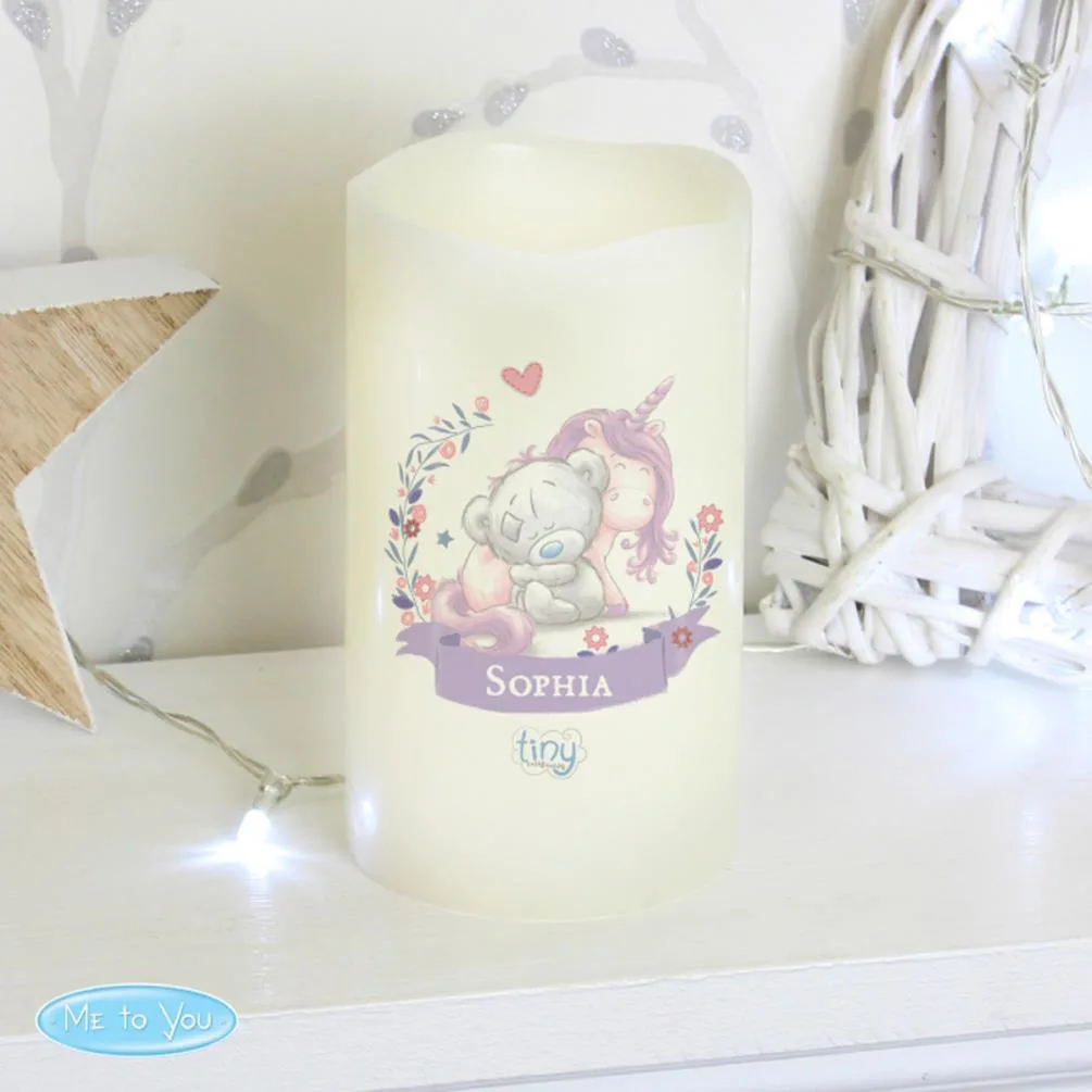 Personalised Tiny Tatty Teddy Unicorn Nightlight LED Candle Extra Image 3
