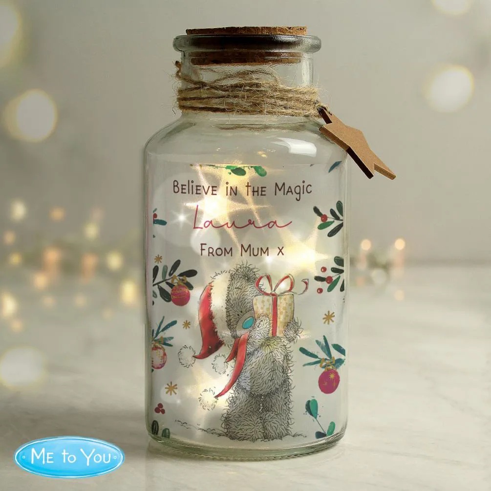 Personalised Me to You Cosy Winter Christmas LED Glass Jar Extra Image 1