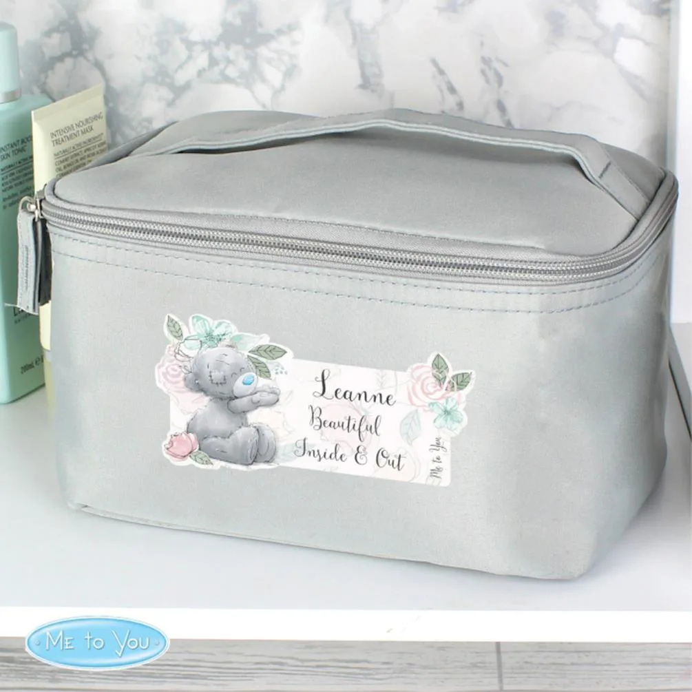 Personalised Me to You Floral Grey Make Up Wash Bag Extra Image 2