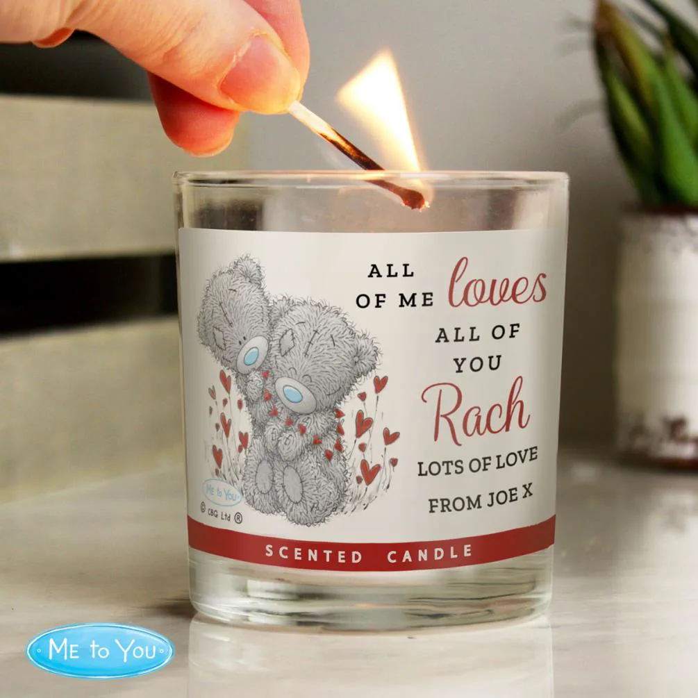 Personalised All My Love Me to You Bear Scented Jar Candle Extra Image 1