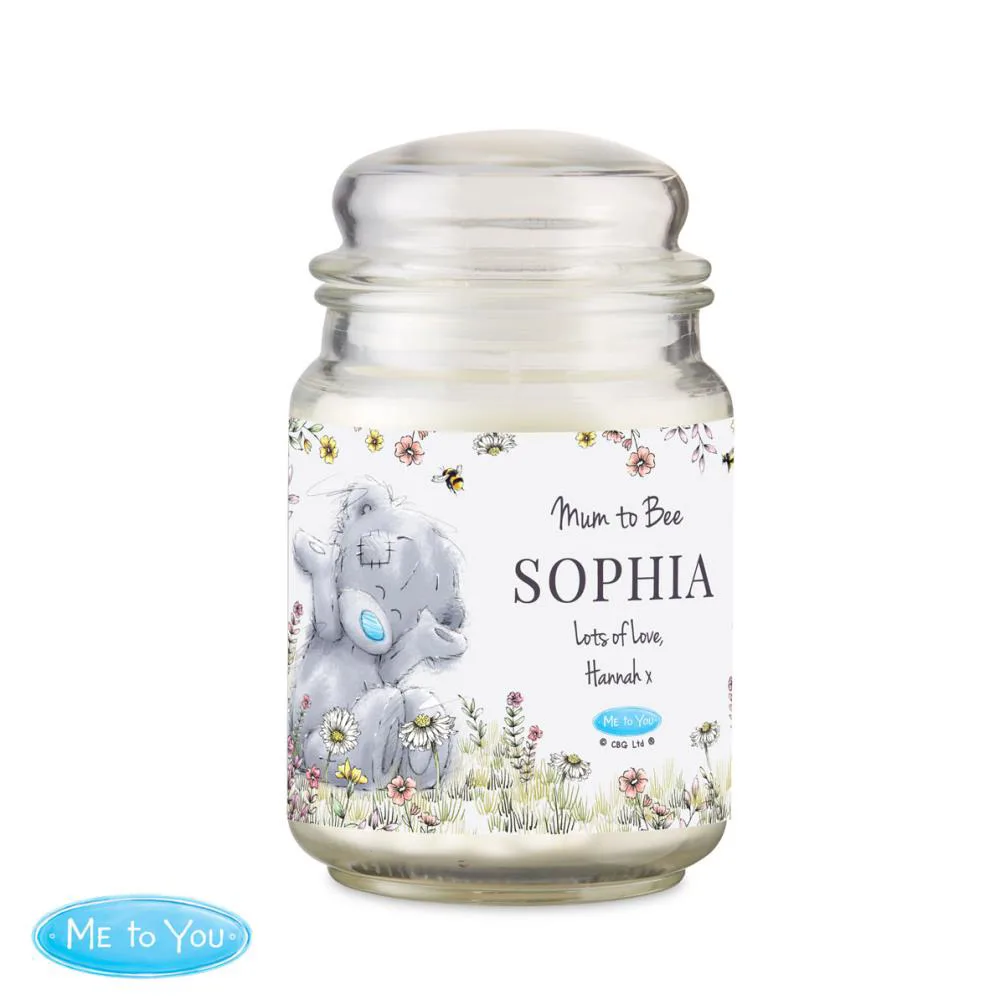 Personalised Me to You Bear Floral Large Jar Candle Extra Image 1