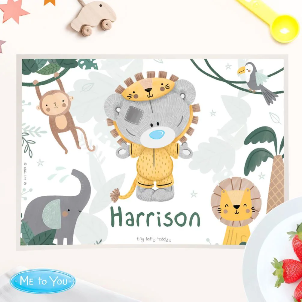Personalised Tiny Tatty Teddy Jungle Animals Placemat Extra Image 1