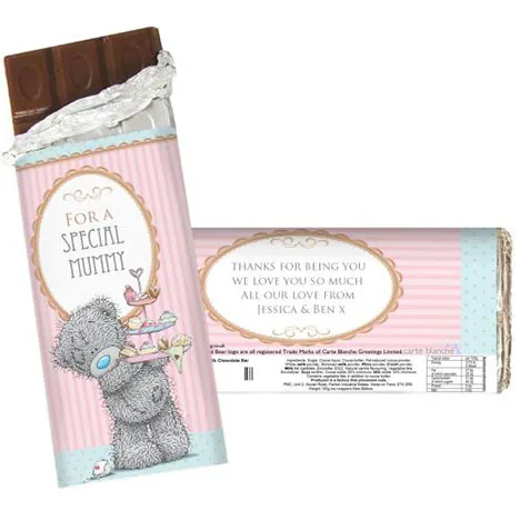 Personalised Me To You Bear Cupcake 100g Chocolate bar Extra Image 1