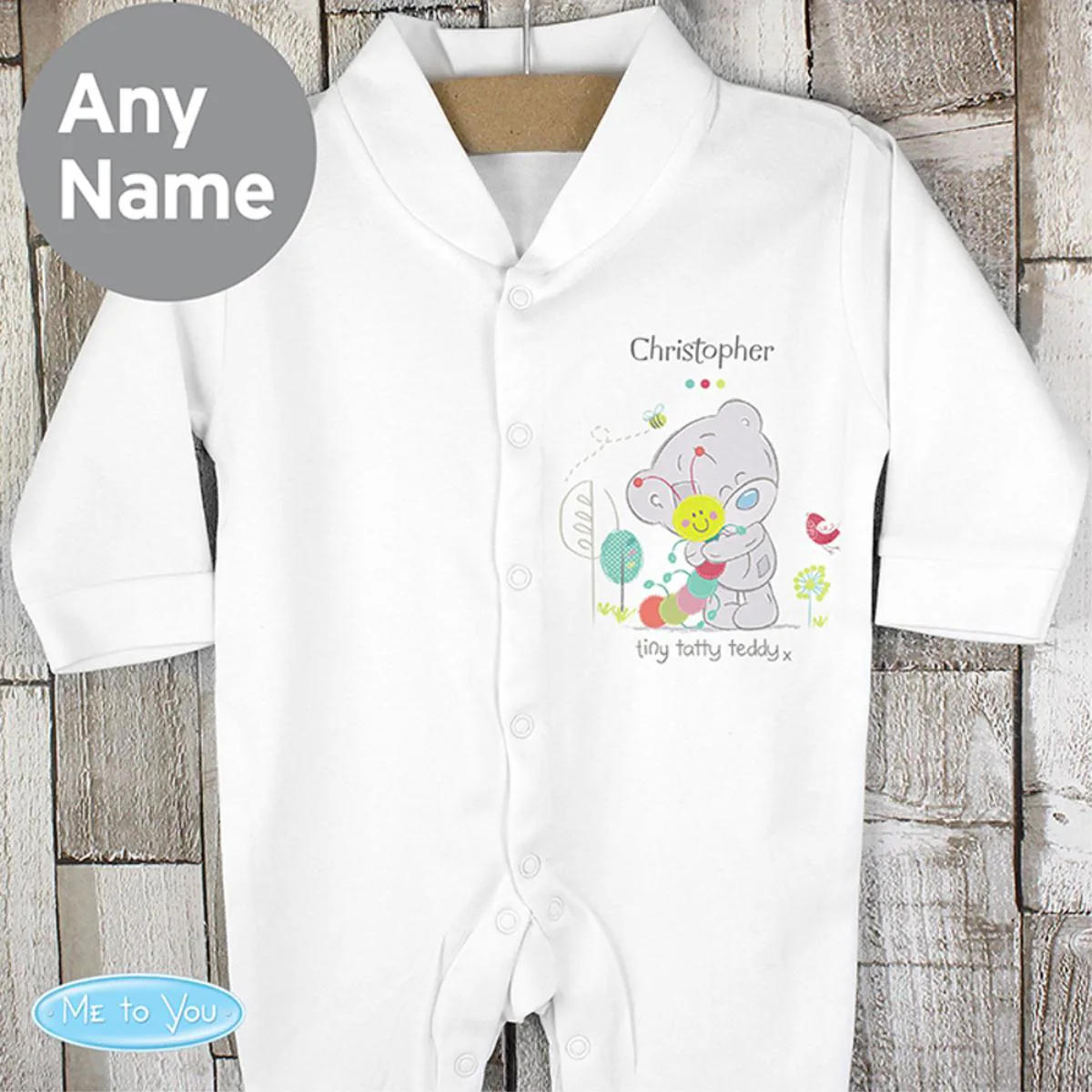 Personalised Tiny Tatty Teddy Cuddle Bug  Baby Grow 0-3 mths Extra Image 3