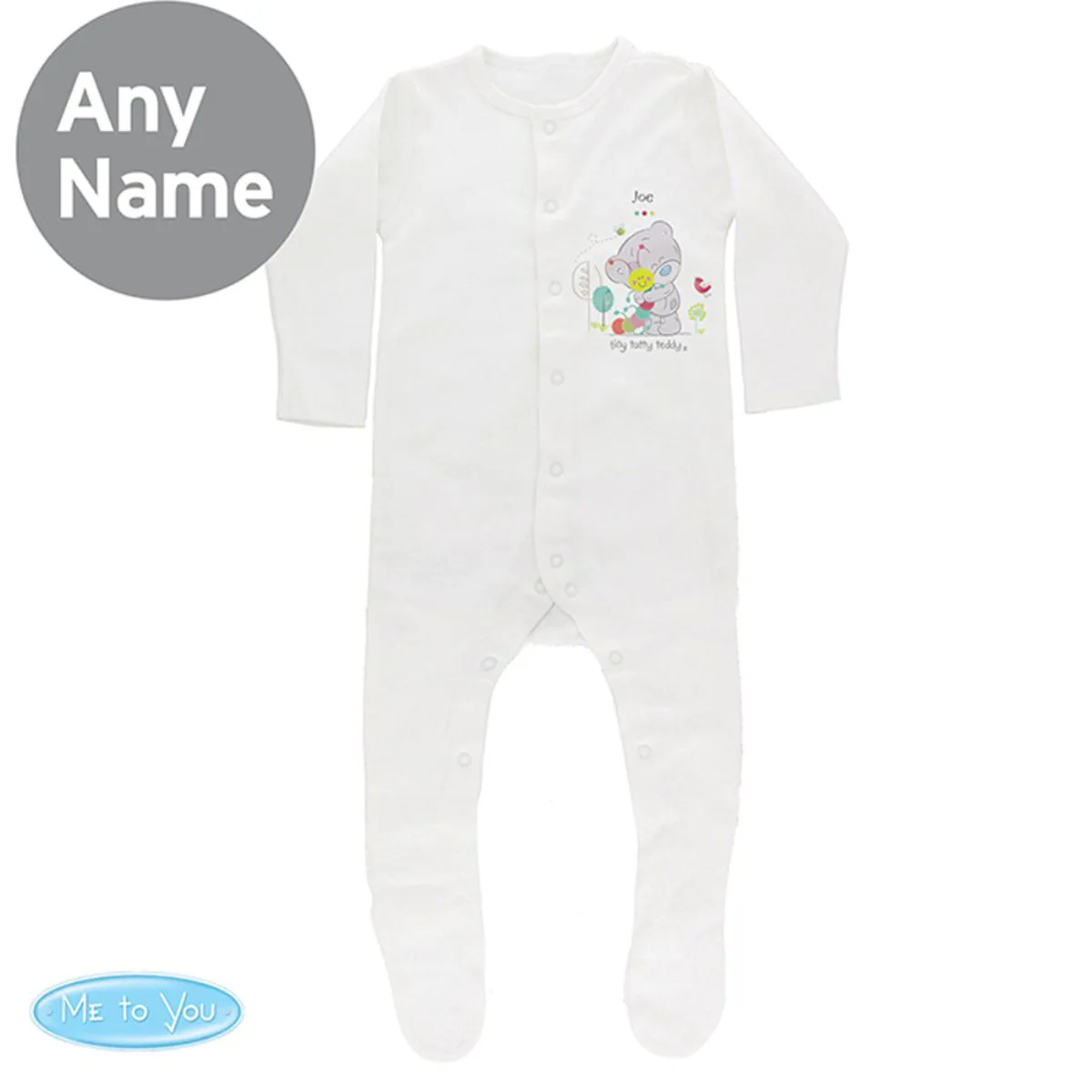 Personalised Tiny Tatty Teddy Cuddle Bug  Baby Grow 6-9 mths Extra Image 1
