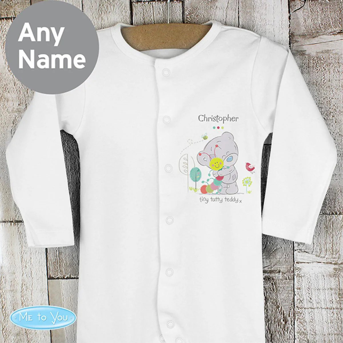 Personalised Tiny Tatty Teddy Cuddle Bug  Baby Grow 6-9 mths Extra Image 4