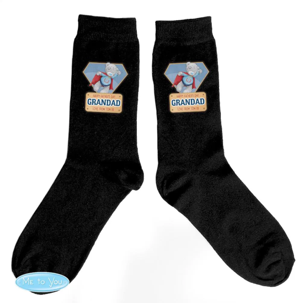 Personalised Me to You Bear Super Hero Mens Socks Extra Image 1