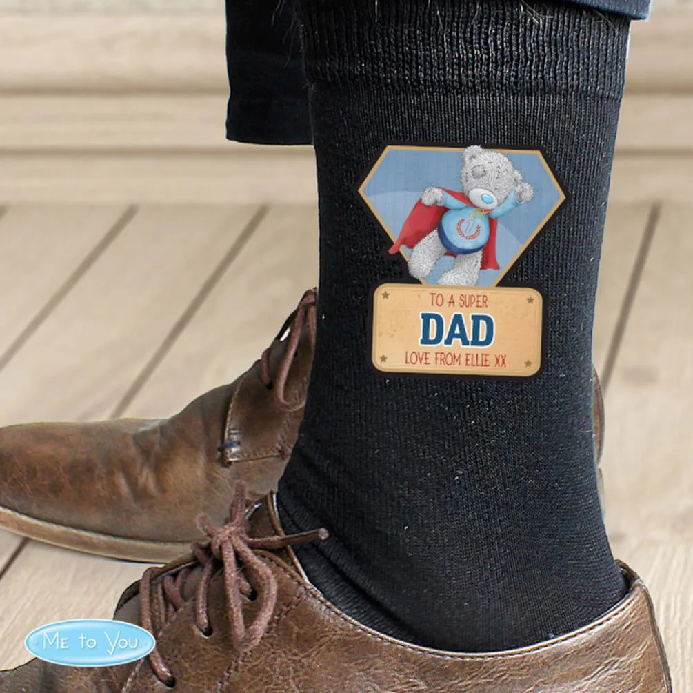 Personalised Me to You Bear Super Hero Mens Socks Extra Image 2
