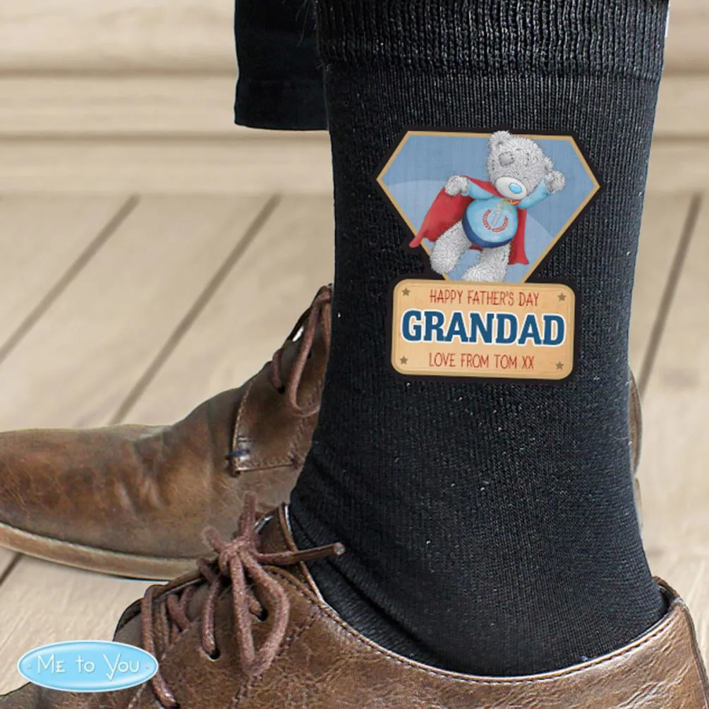Personalised Me to You Bear Super Hero Mens Socks Extra Image 3