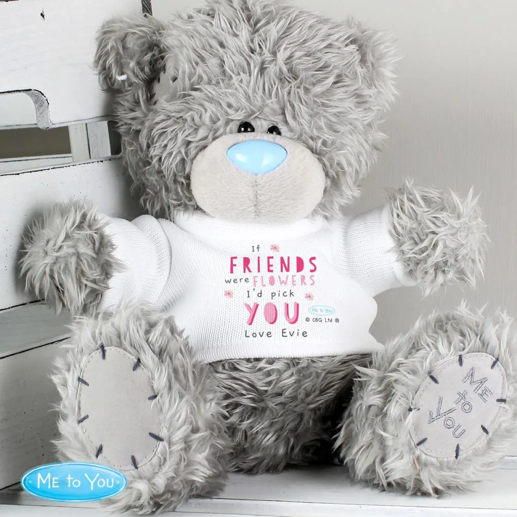 Personalised 10" Floral I'd Pick You Me to You Bear Extra Image 1