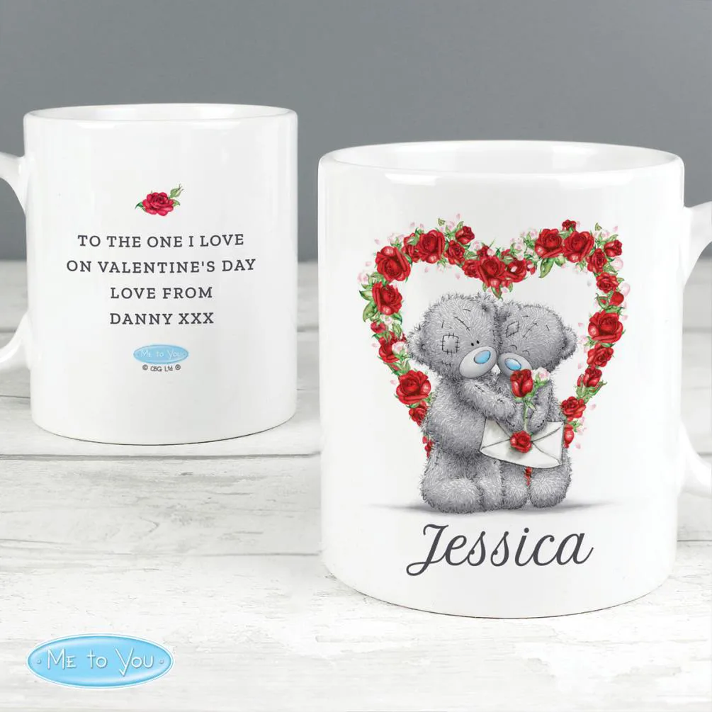 Personalised Me to You Bear Rose Heart Mug Extra Image 1