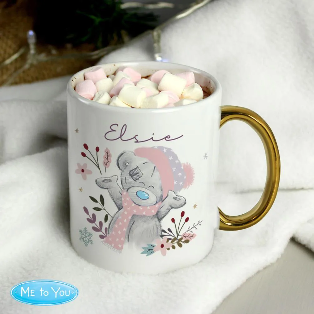 Personalised Me to You Cosy Winter Gold Handled Mug Extra Image 2