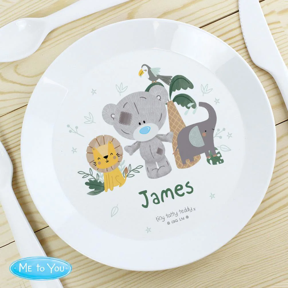 Personalised Tiny Tatty Teddy Jungle Animals Plastic Plate Extra Image 1