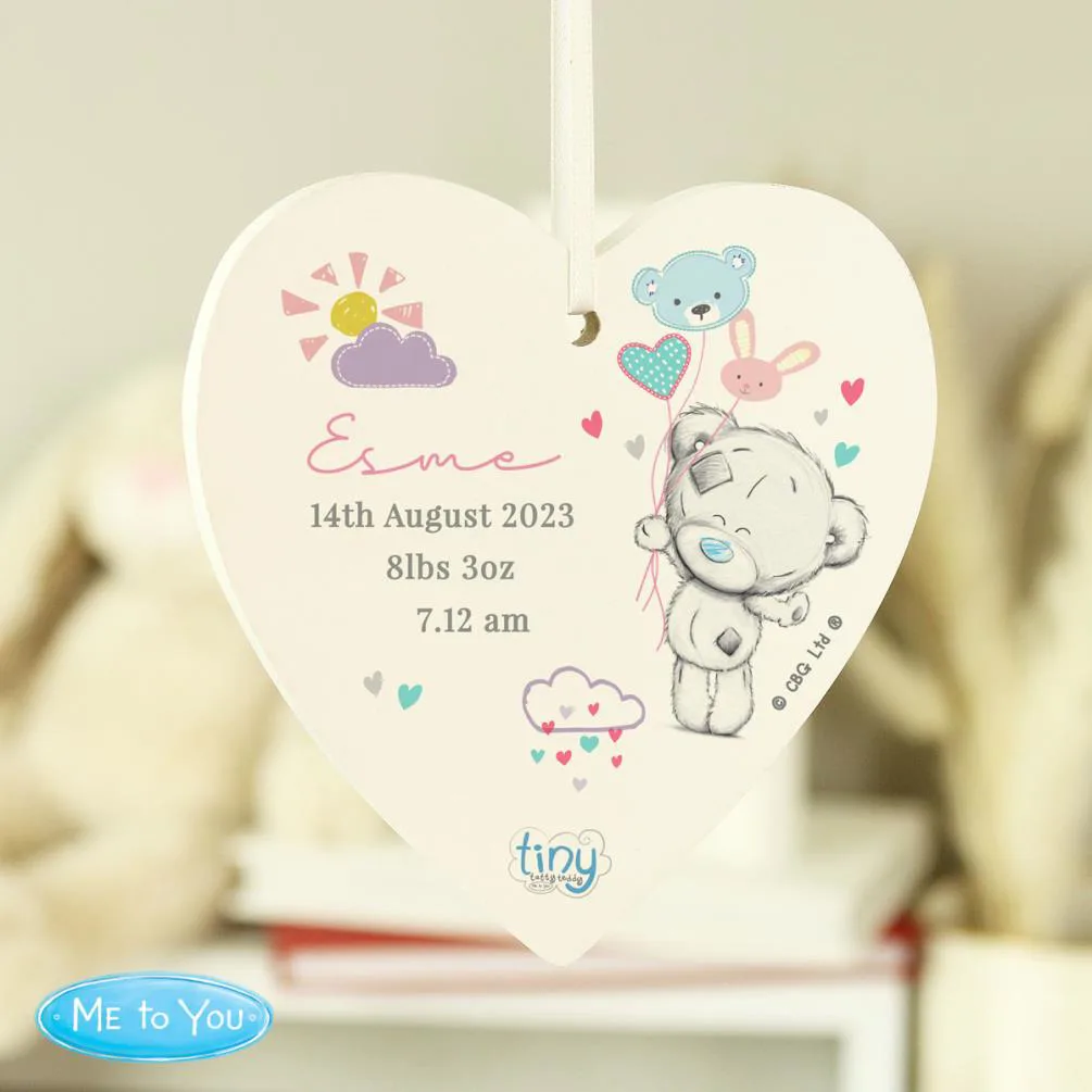 Personalised Tiny Tatty Teddy Dream Big Pink Wooden Decoration Extra Image 2