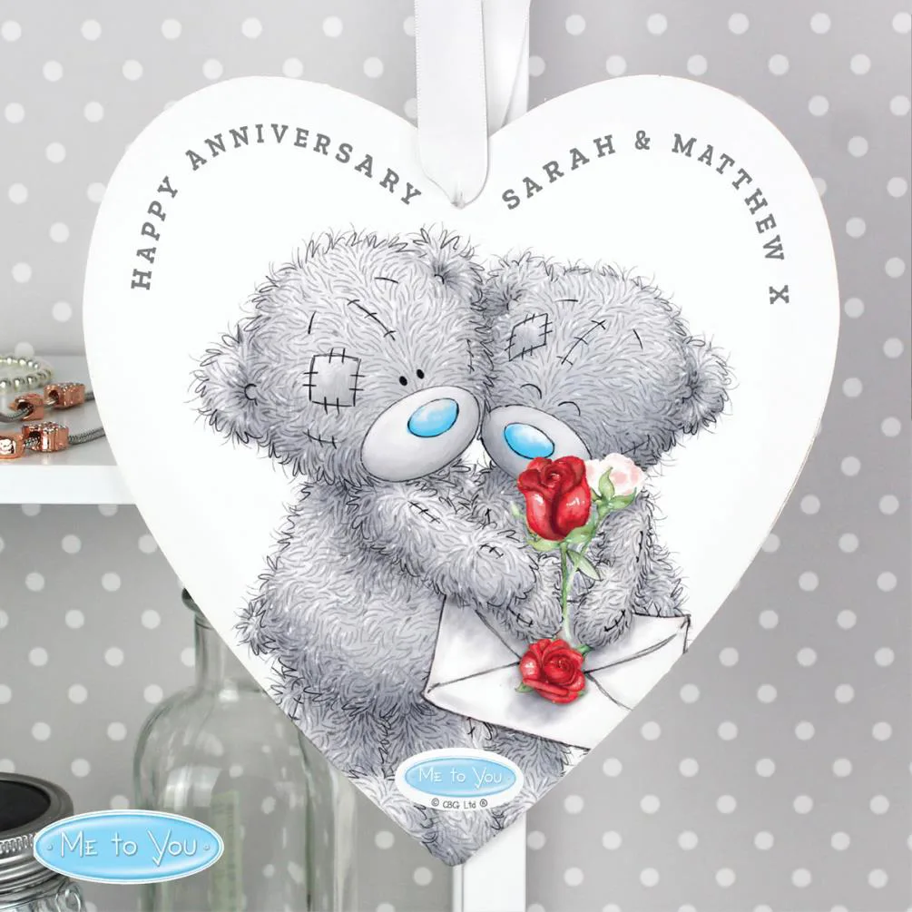 Personalised Me to You Large Wooden Heart Decoration Extra Image 2