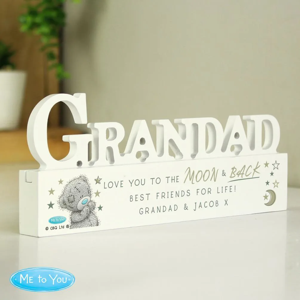 Personalised Me to You Bear Wooden Grandad Ornament Extra Image 2