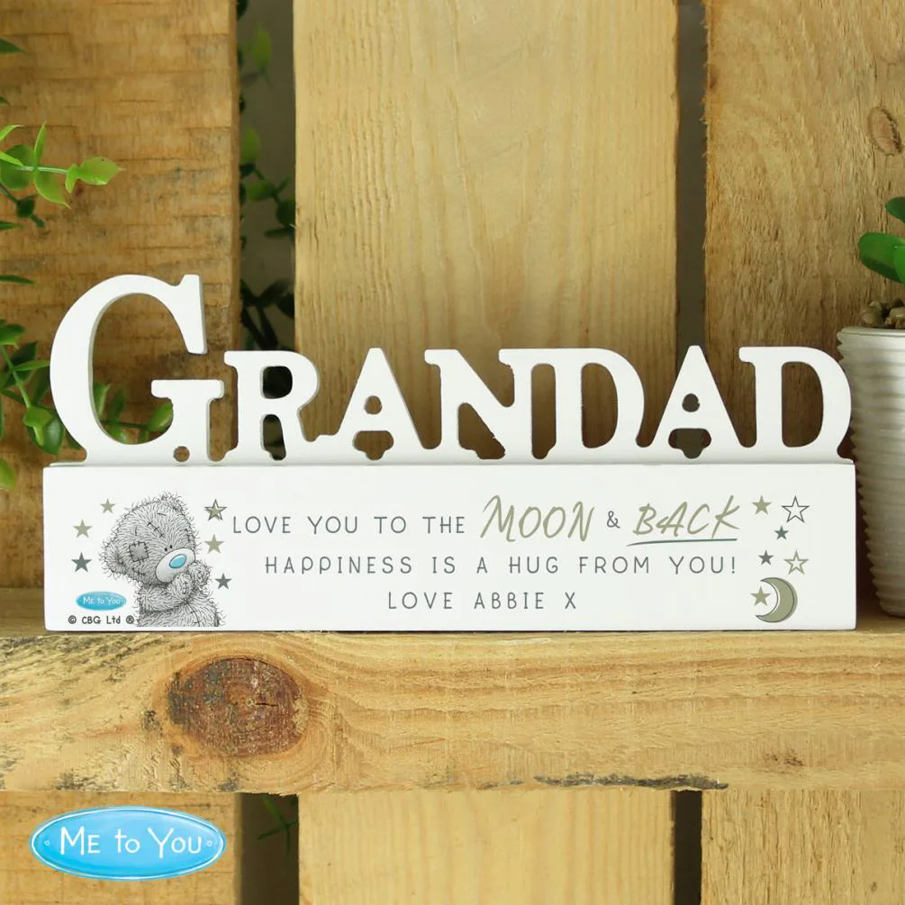 Personalised Me to You Bear Wooden Grandad Ornament Extra Image 3
