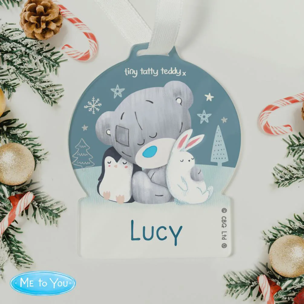 Personalised Winter Explorer Me to You Acrylic Snow Globe Decoration Extra Image 1
