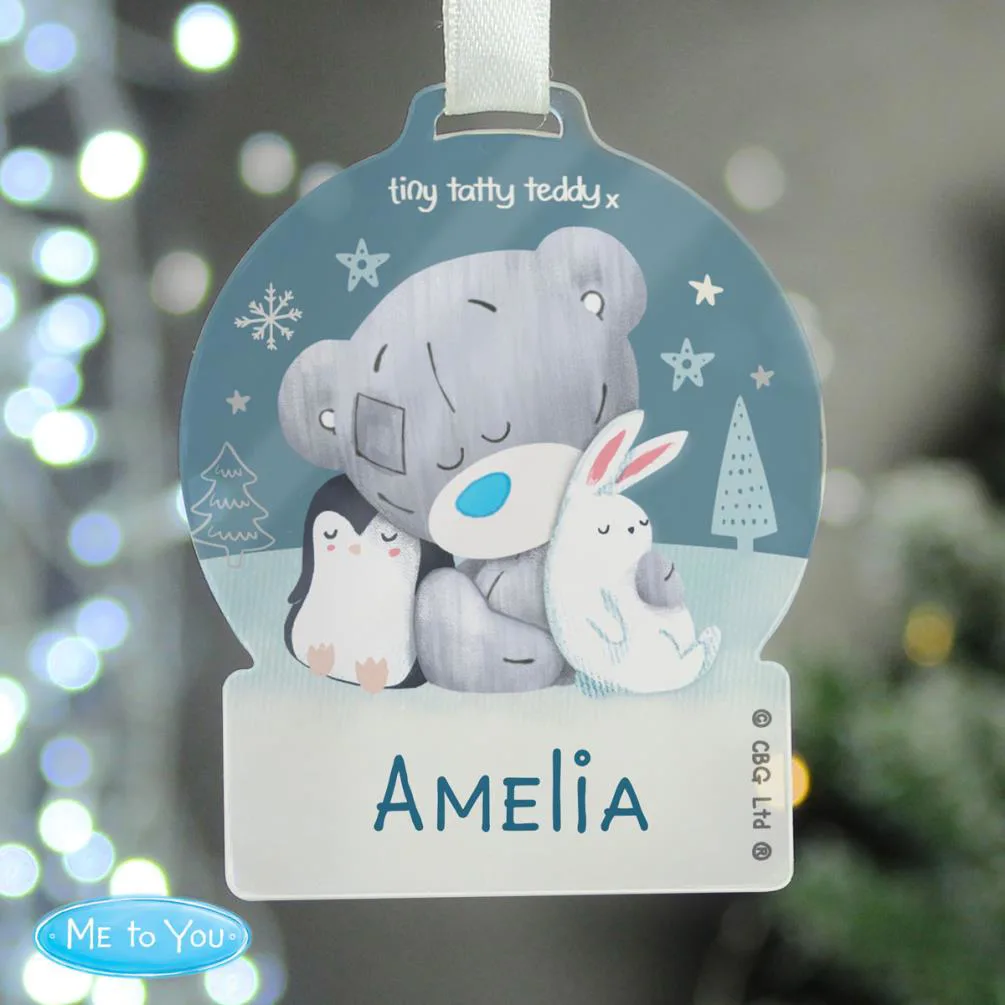 Personalised Winter Explorer Me to You Acrylic Snow Globe Decoration Extra Image 3