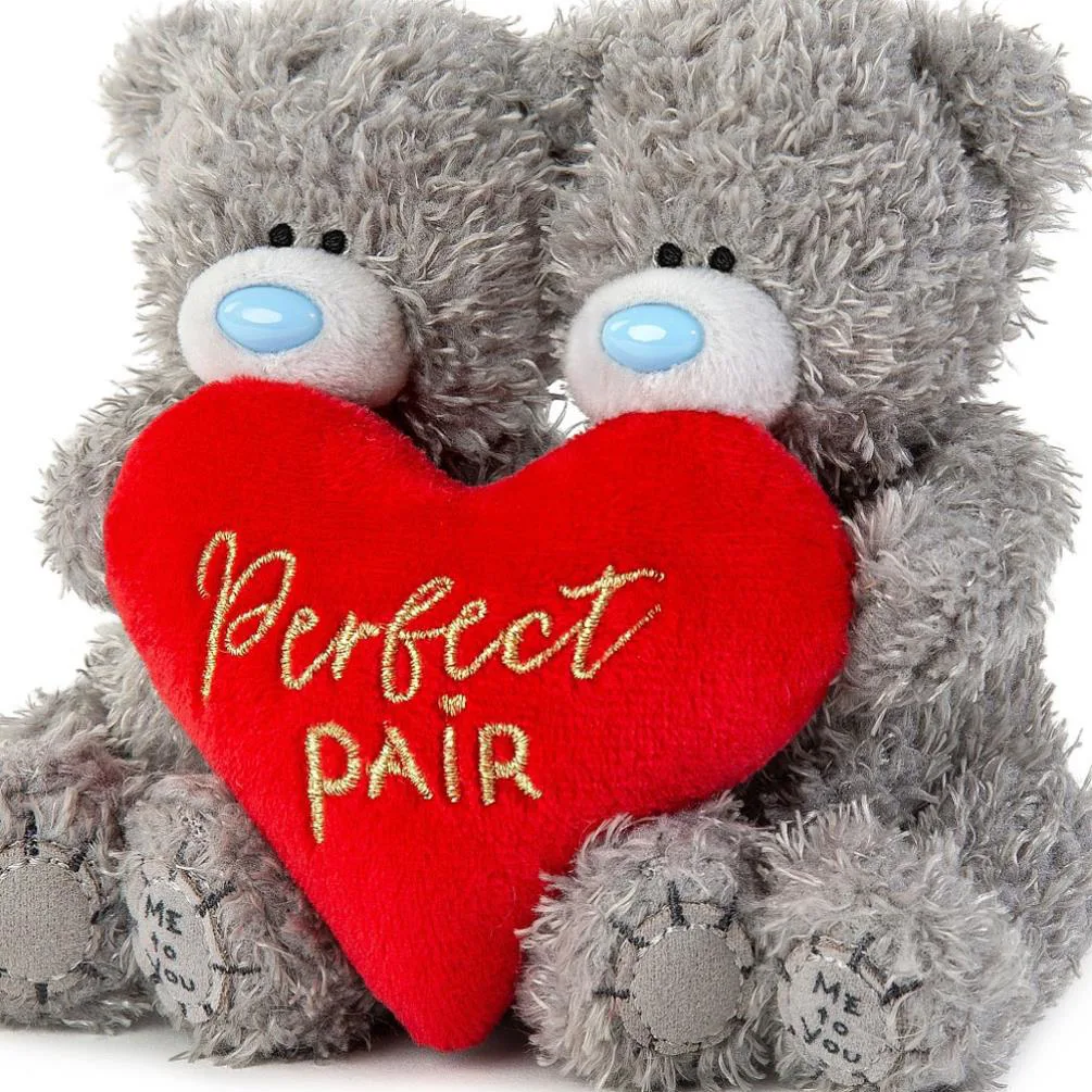 2 x 4" Perfect Pair Padded Love Heart Me to You Bears Extra Image 1