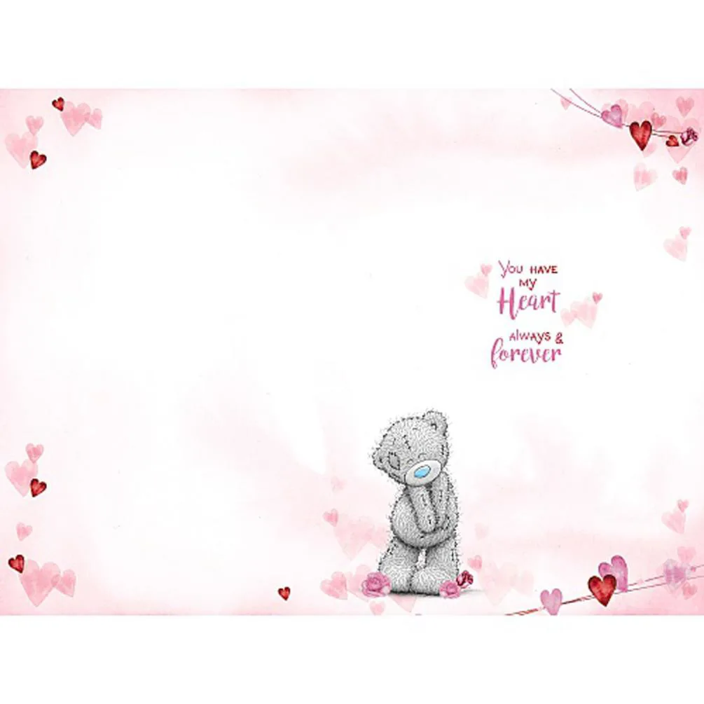 Holding Large Bouquet Me to You Bear Valentine's Day Card Extra Image 1