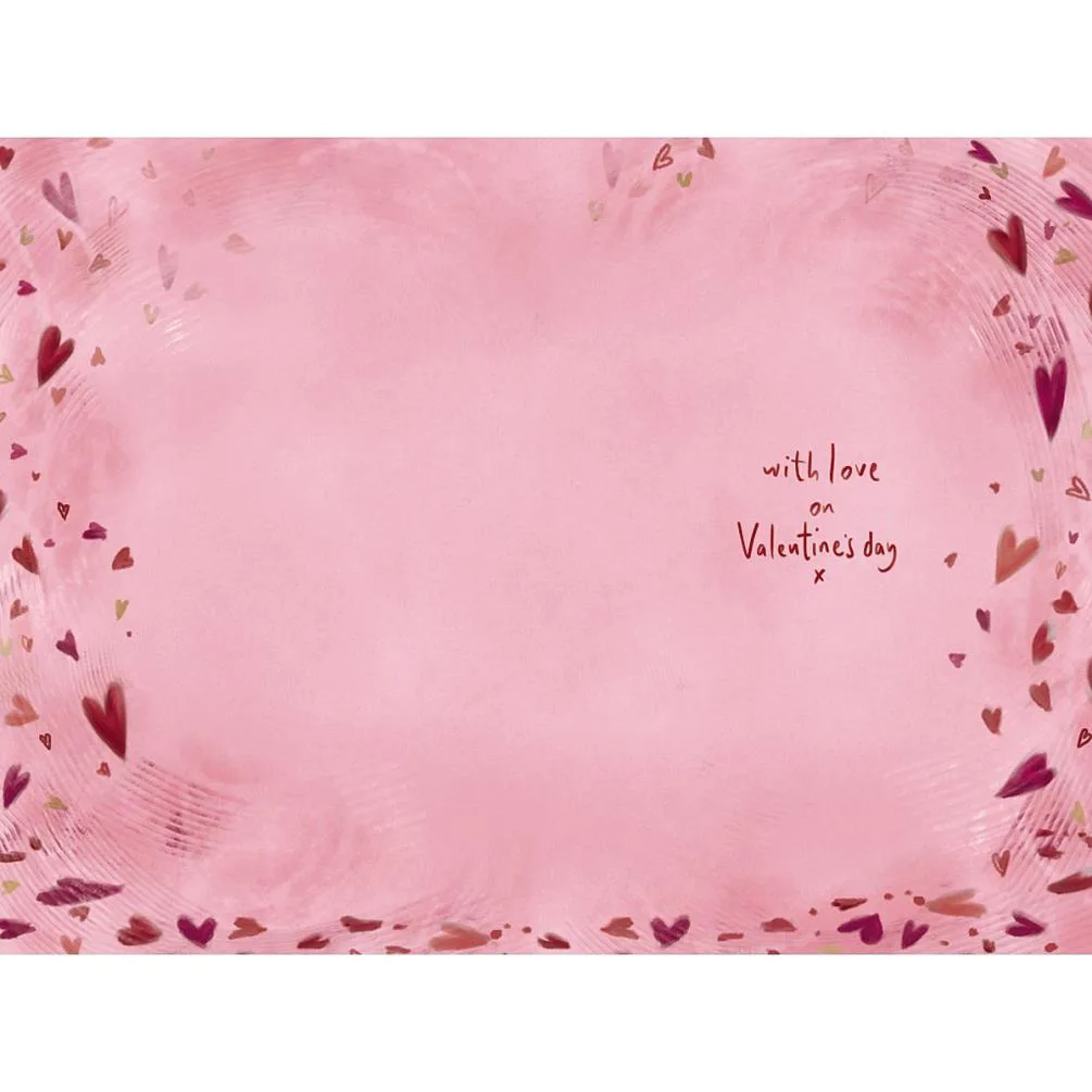 Lovely Girlfriend Softly Drawn Me to You Bear Valentine's Day Card Extra Image 1