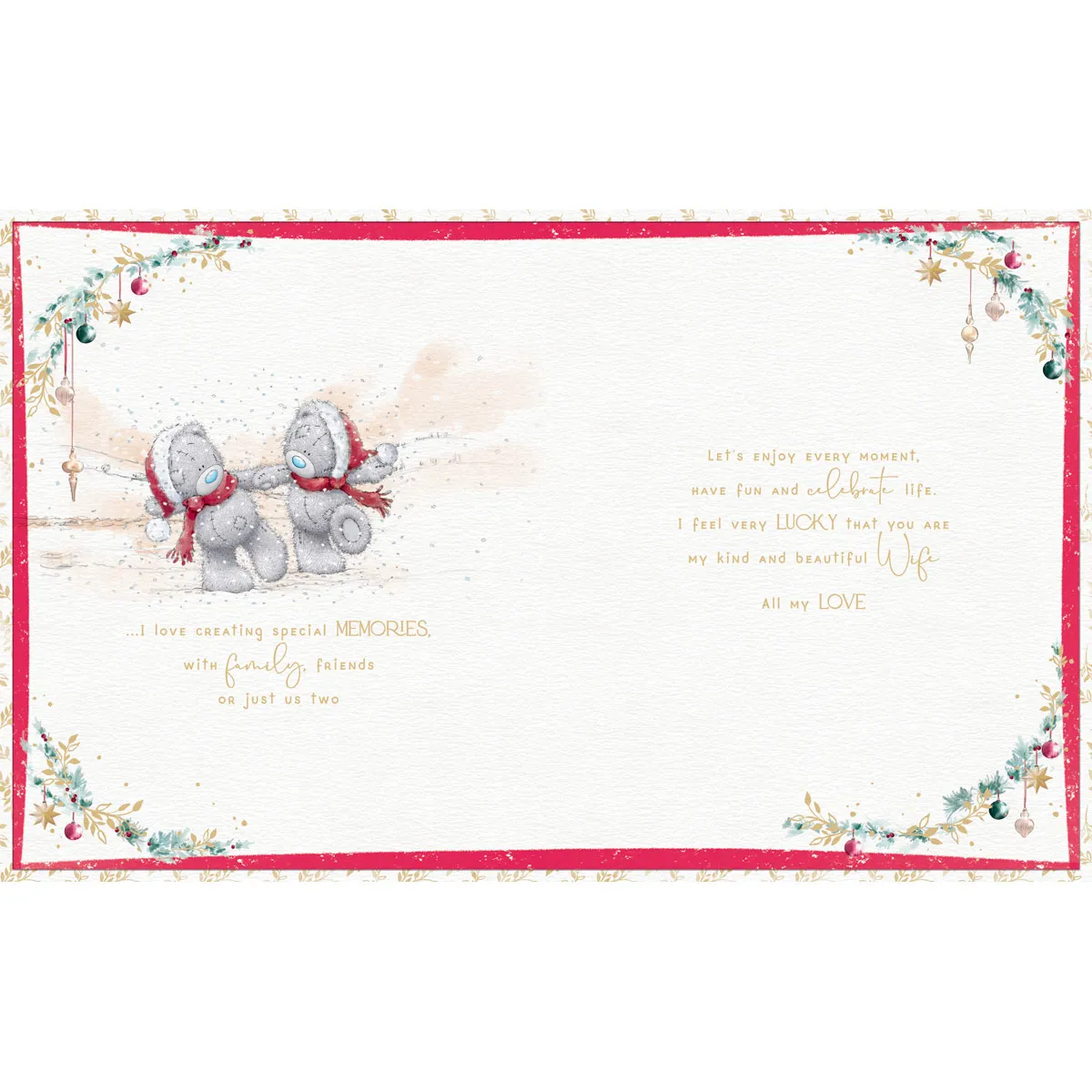 Lovely Wife Me to You Bear Boxed Christmas Card Extra Image 1