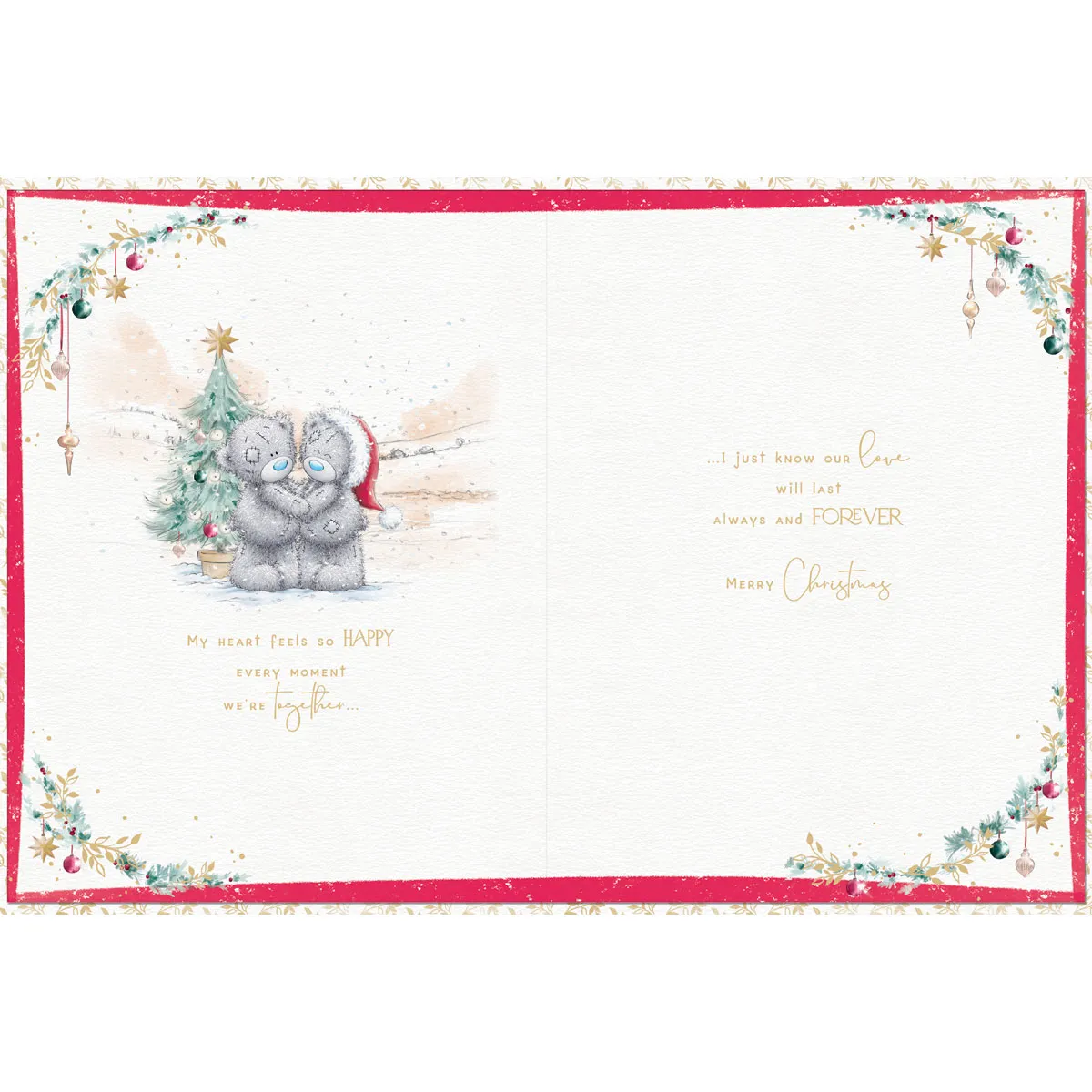 One I Love Me to You Bear Boxed Christmas Card Extra Image 2