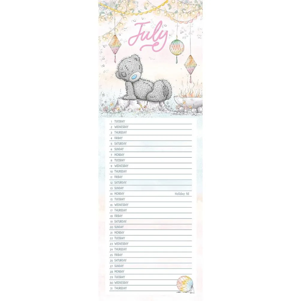 2025 Me to You Bear Classic Slim Calendar Extra Image 1