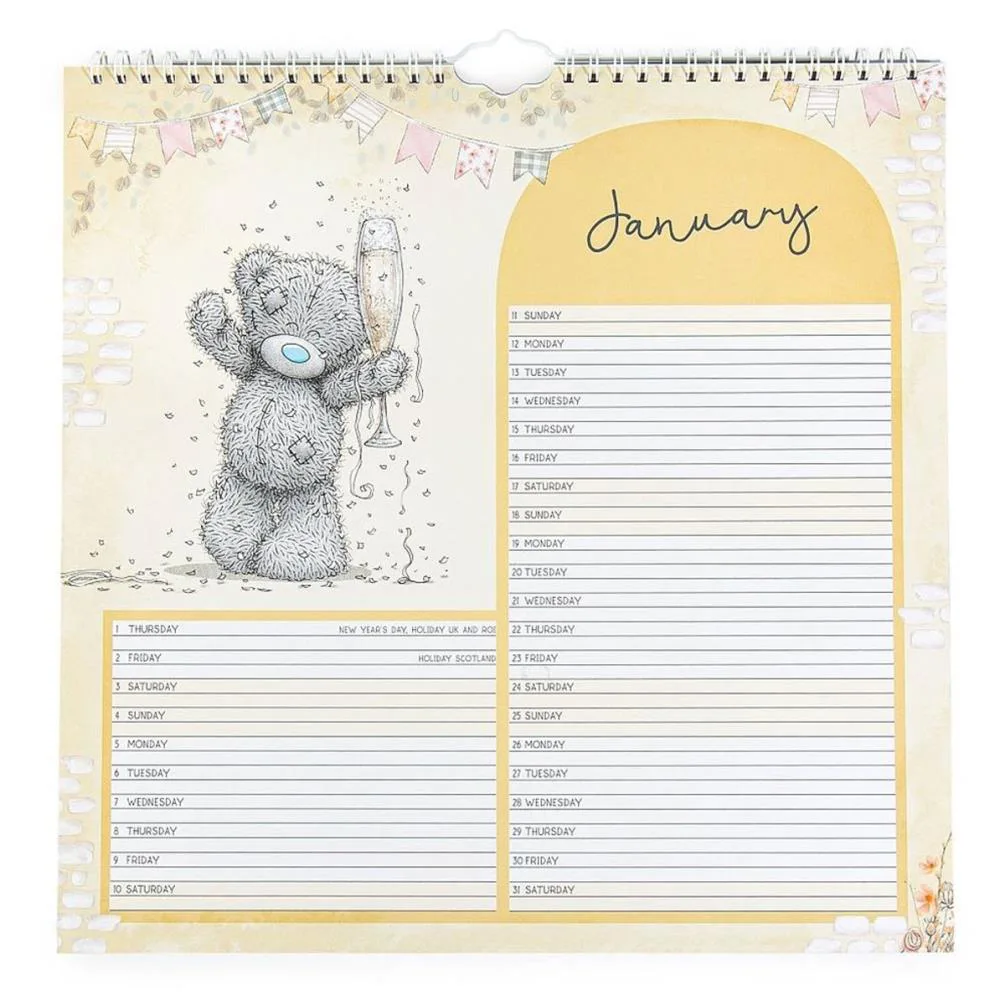 2026 Me to You Bear Classic Square Calendar Extra Image 1