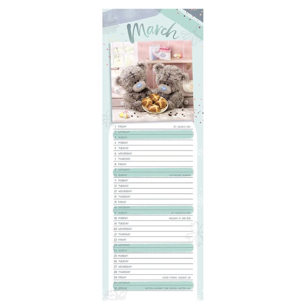 2024 Me to You Bear Slim Calendar Extra Image 1
