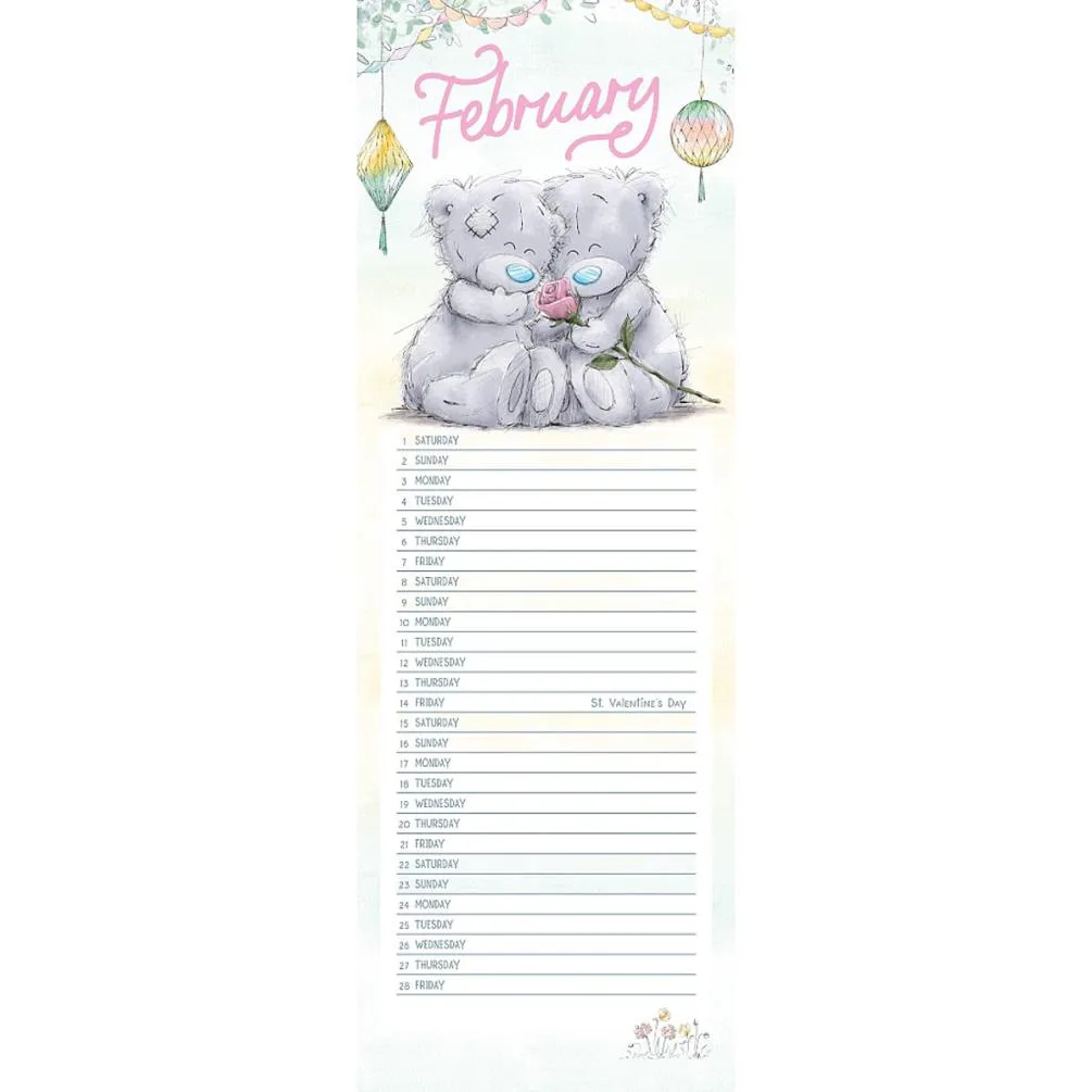 2025 Me to You Bear Slim Calendar Extra Image 2