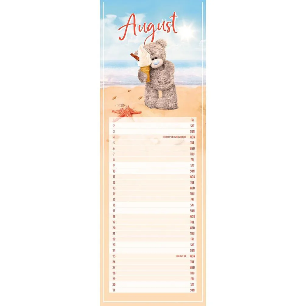 2025 Me to You Bear Photo Finish Slim Calendar Extra Image 1