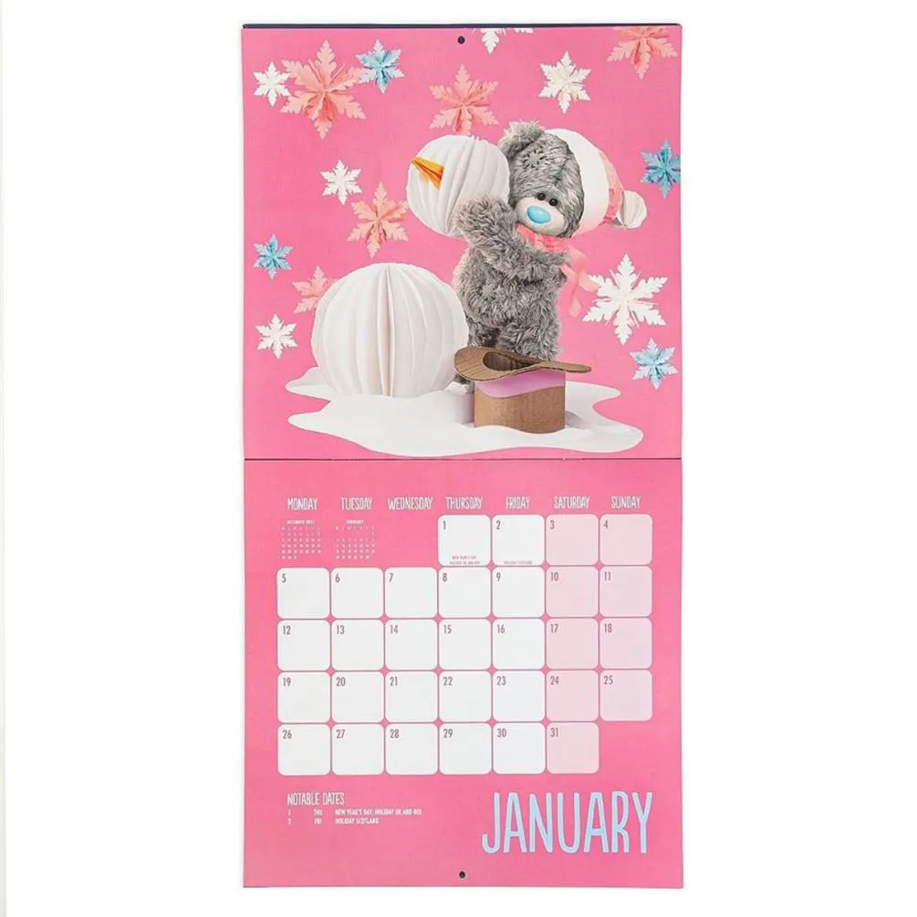 2026 Me to You Bear Photo Finish Square Calendar Extra Image 1