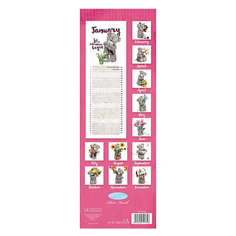 2020 Me to You Bear Photo Finish Slim Calendar Extra Image 2