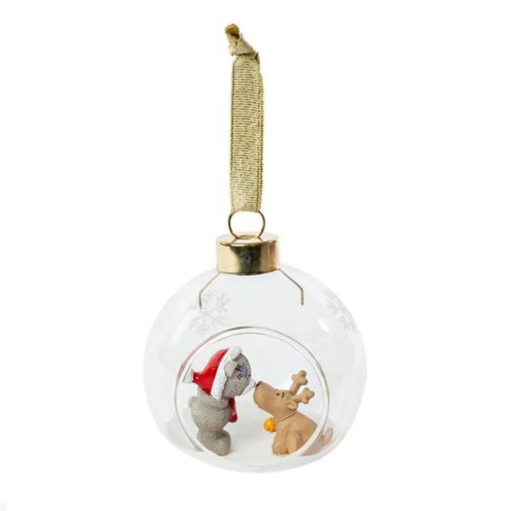 Tatty Teddy & Reindeer Me to You Christmas Glass Bauble Extra Image 1
